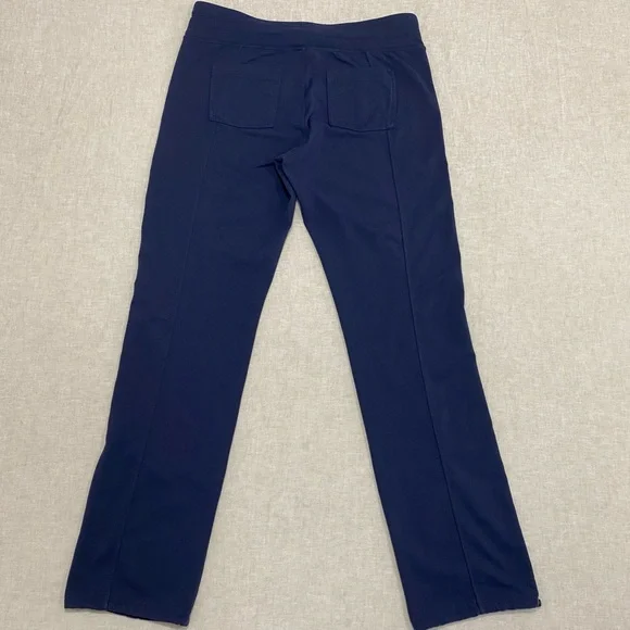 Athleta Pants Womens Size M Drawstring Waist Zip Pocket Joggers Blue - Picture 3 of 13